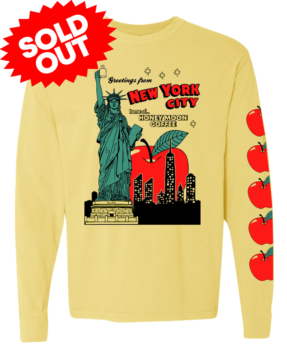 Greetings From New York Shirt (Yellow Long Sleeve)